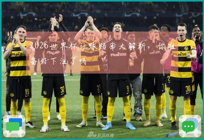 2026世界杯让球赔率大解析，你准备好下注了吗